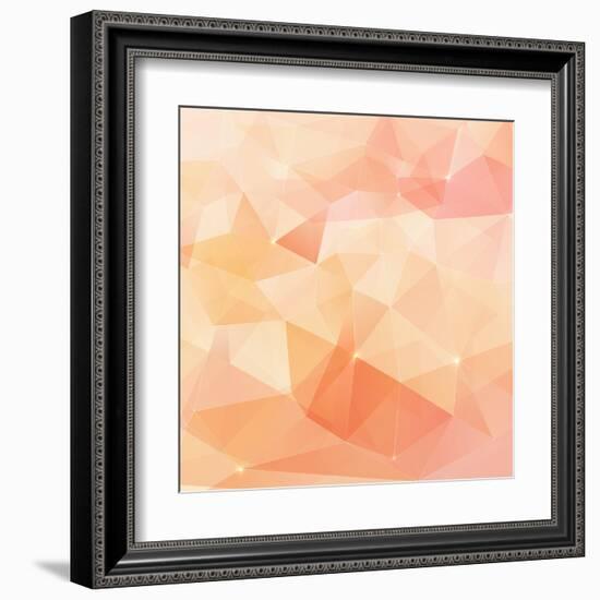 Abstract Triangles Geometry Vector Background-art_of_sun-Framed Art Print