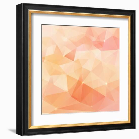 Abstract Triangles Geometry Vector Background-art_of_sun-Framed Art Print