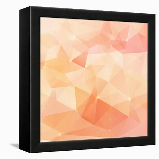 Abstract Triangles Geometry Vector Background-art_of_sun-Framed Stretched Canvas