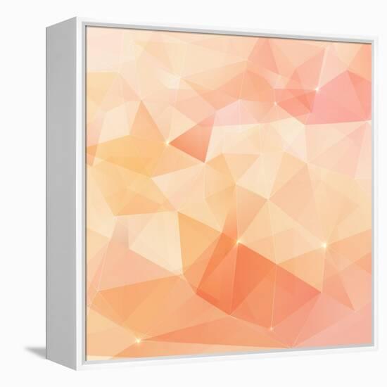 Abstract Triangles Geometry Vector Background-art_of_sun-Framed Stretched Canvas