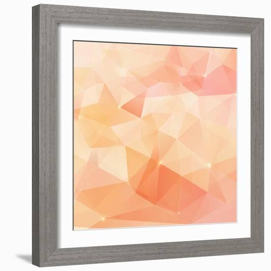 Abstract Triangles Geometry Vector Background-art_of_sun-Framed Art Print