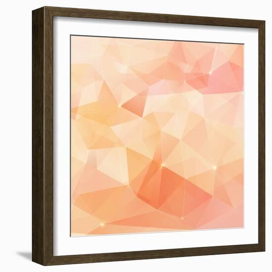 Abstract Triangles Geometry Vector Background-art_of_sun-Framed Art Print