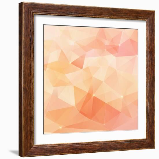 Abstract Triangles Geometry Vector Background-art_of_sun-Framed Art Print