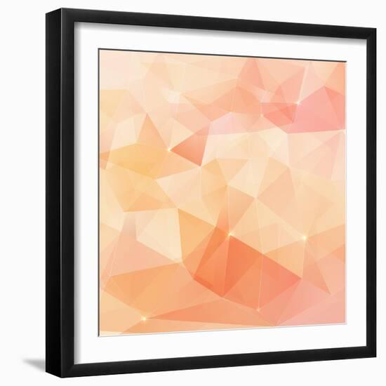 Abstract Triangles Geometry Vector Background-art_of_sun-Framed Art Print