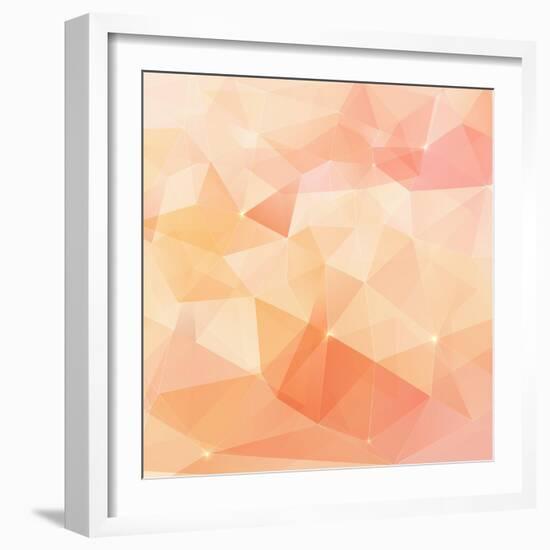 Abstract Triangles Geometry Vector Background-art_of_sun-Framed Art Print