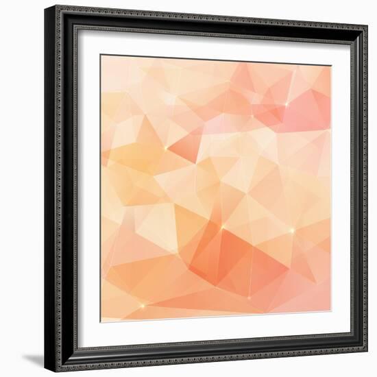 Abstract Triangles Geometry Vector Background-art_of_sun-Framed Art Print