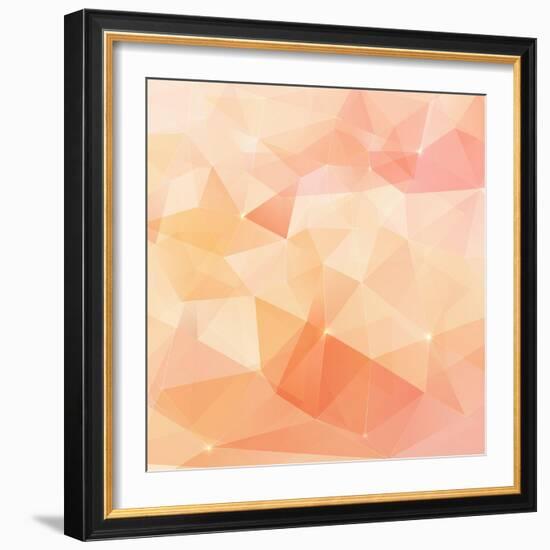 Abstract Triangles Geometry Vector Background-art_of_sun-Framed Art Print