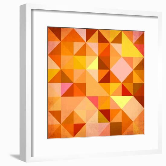 Abstract Triangles Grunge-art_of_sun-Framed Premium Giclee Print