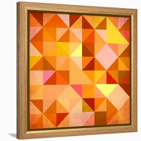 Abstract Triangles Grunge-art_of_sun-Framed Stretched Canvas