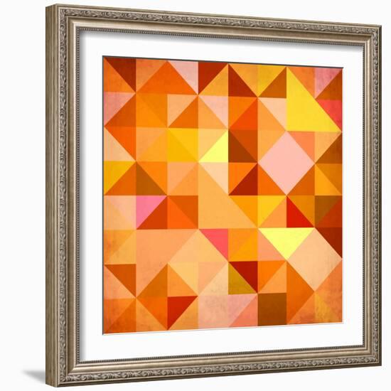 Abstract Triangles Grunge-art_of_sun-Framed Art Print