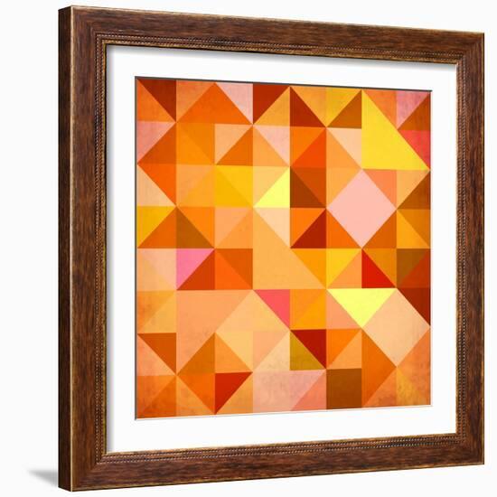 Abstract Triangles Grunge-art_of_sun-Framed Art Print