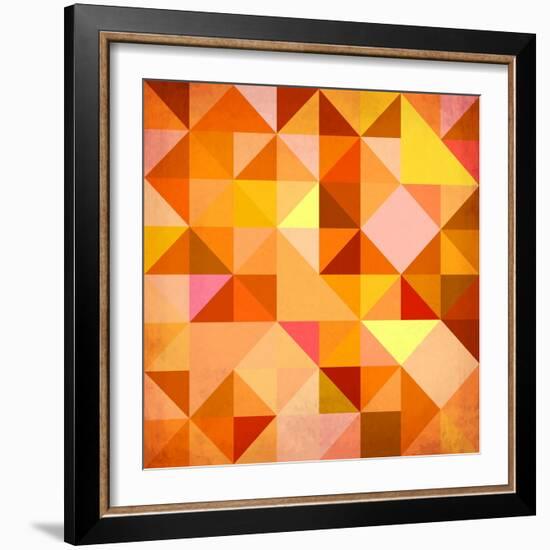 Abstract Triangles Grunge-art_of_sun-Framed Art Print