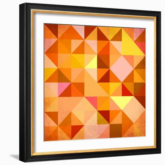 Abstract Triangles Grunge-art_of_sun-Framed Art Print