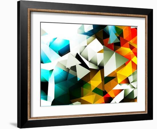 Abstract Triangular Background-VolsKinvols-Framed Art Print