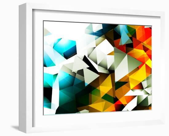 Abstract Triangular Background-VolsKinvols-Framed Art Print