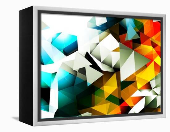 Abstract Triangular Background-VolsKinvols-Framed Stretched Canvas