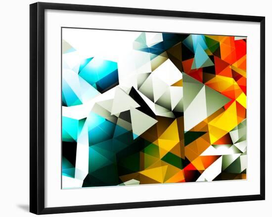 Abstract Triangular Background-VolsKinvols-Framed Art Print