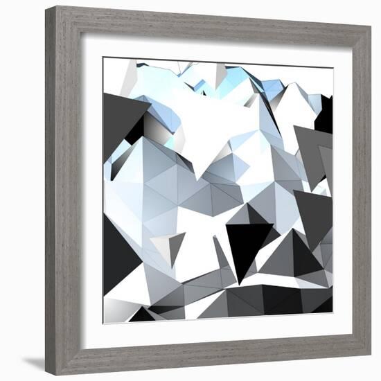 Abstract Triangular Background-VolsKinvols-Framed Art Print