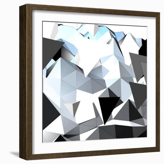 Abstract Triangular Background-VolsKinvols-Framed Art Print
