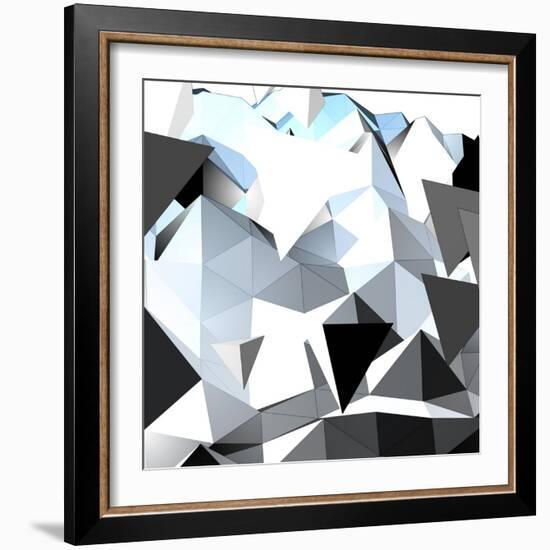 Abstract Triangular Background-VolsKinvols-Framed Art Print