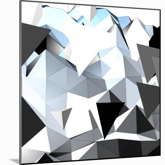 Abstract Triangular Background-VolsKinvols-Mounted Art Print