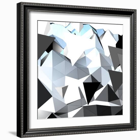 Abstract Triangular Background-VolsKinvols-Framed Art Print