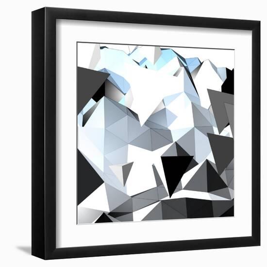 Abstract Triangular Background-VolsKinvols-Framed Art Print