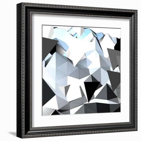 Abstract Triangular Background-VolsKinvols-Framed Art Print