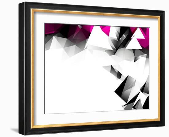 Abstract Triangular Background-VolsKinvols-Framed Art Print