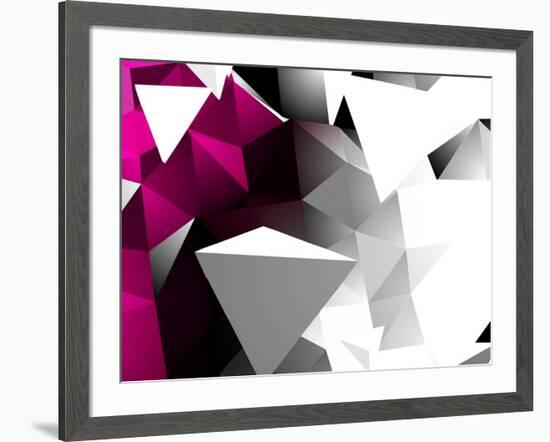 Abstract Triangular Background-VolsKinvols-Framed Art Print