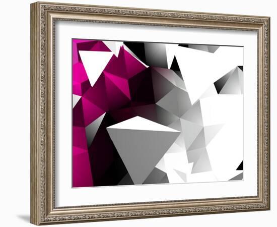 Abstract Triangular Background-VolsKinvols-Framed Art Print