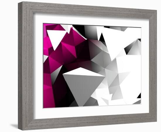 Abstract Triangular Background-VolsKinvols-Framed Art Print