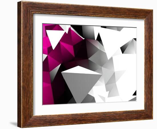 Abstract Triangular Background-VolsKinvols-Framed Art Print