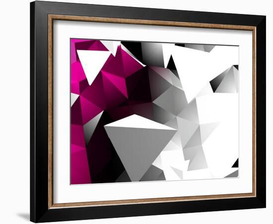 Abstract Triangular Background-VolsKinvols-Framed Art Print