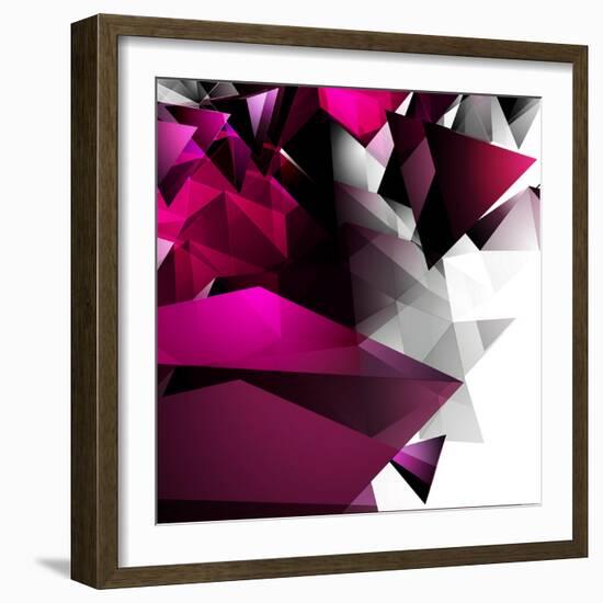 Abstract Triangular Background-VolsKinvols-Framed Art Print