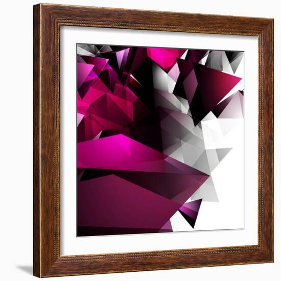 Abstract Triangular Background-VolsKinvols-Framed Art Print