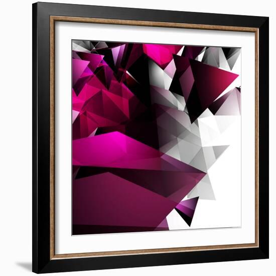 Abstract Triangular Background-VolsKinvols-Framed Art Print