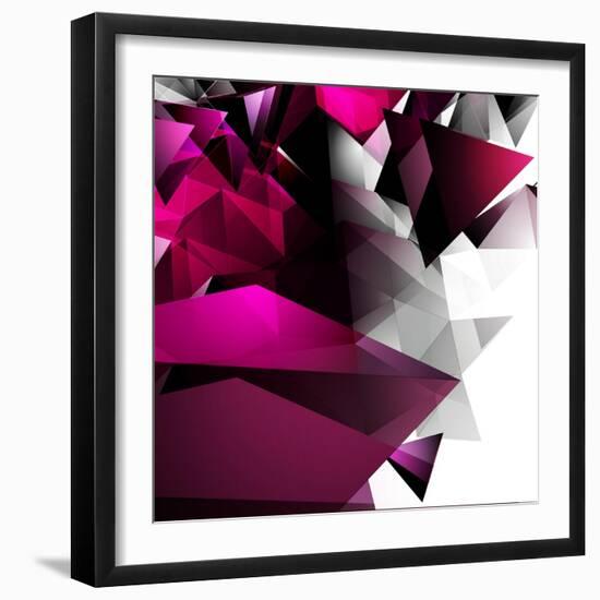 Abstract Triangular Background-VolsKinvols-Framed Art Print