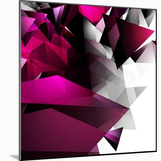 Abstract Triangular Background-VolsKinvols-Mounted Art Print