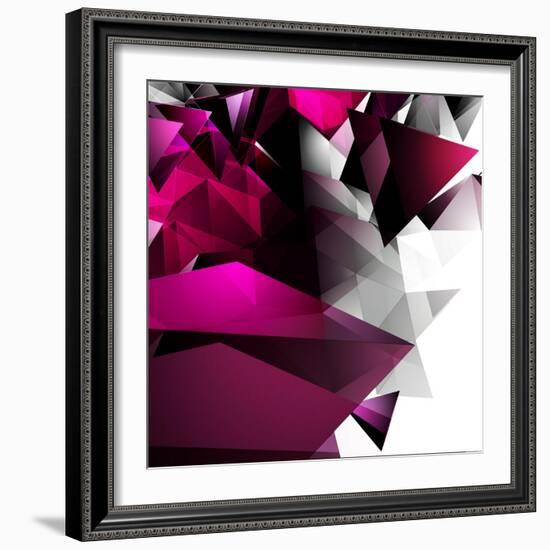 Abstract Triangular Background-VolsKinvols-Framed Art Print