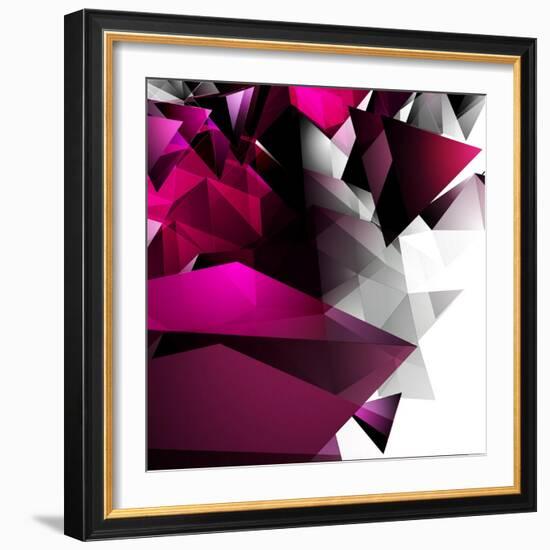 Abstract Triangular Background-VolsKinvols-Framed Art Print