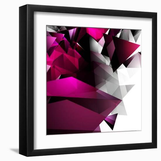 Abstract Triangular Background-VolsKinvols-Framed Art Print