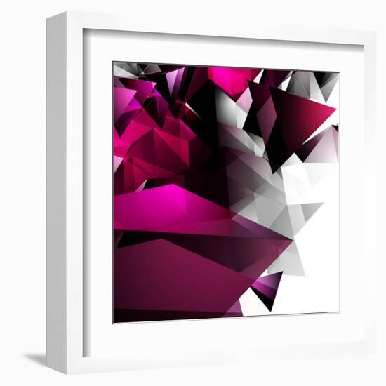 Abstract Triangular Background-VolsKinvols-Framed Art Print