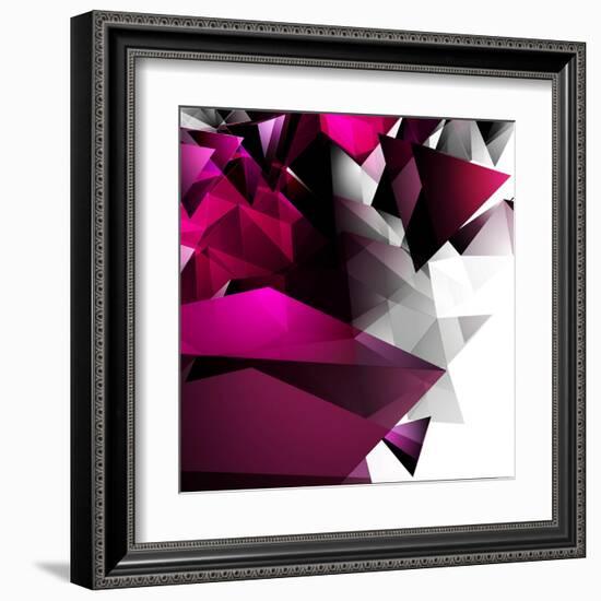 Abstract Triangular Background-VolsKinvols-Framed Art Print