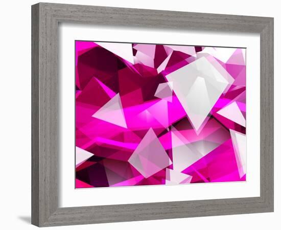 Abstract Triangular Background-VolsKinvols-Framed Art Print