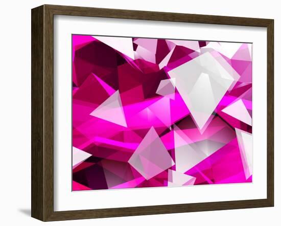 Abstract Triangular Background-VolsKinvols-Framed Art Print