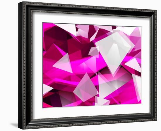 Abstract Triangular Background-VolsKinvols-Framed Art Print