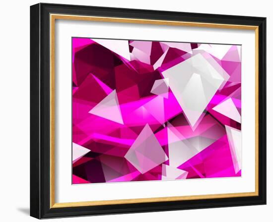 Abstract Triangular Background-VolsKinvols-Framed Art Print