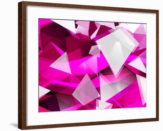 Abstract Triangular Background-VolsKinvols-Framed Art Print