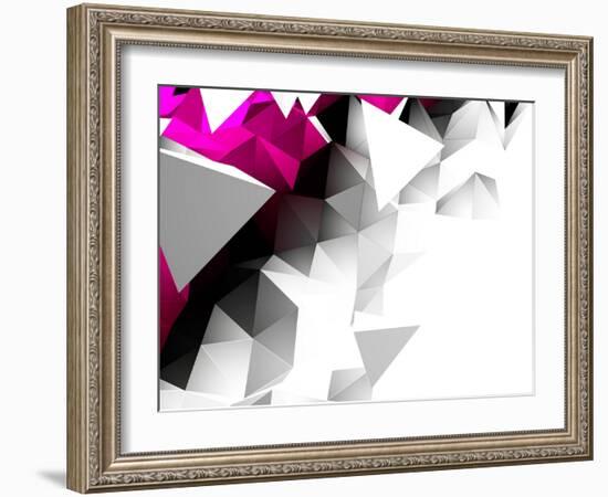 Abstract Triangular Background-VolsKinvols-Framed Art Print